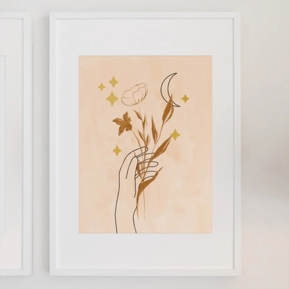 Wall Art Bohemian Celestial Hands Print Poster Illustration Unframed - Picture 4 of 5